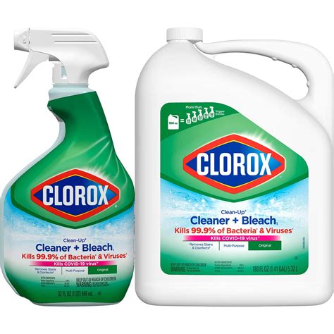 Clorox Clean Up All Purpose Cleaner With Bleach Original 32 Oz Spray And 180 Oz Refill