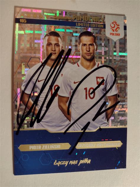 Karta panini autograf Polska Piotr Zieliński Krychowiak Limited Edition