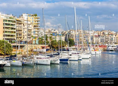 Piraeus Greece May Pasalimani Or Bay Of Zea In Athens