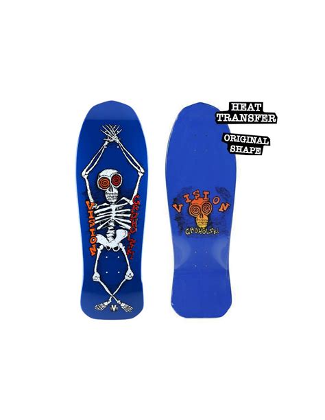 Skateboard Deck Vision Groholski Skeleton 1025 X 30 Blue Colore Blu