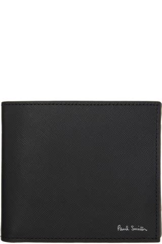 Black Signature Stripe Balloon Interior Billfold Wallet By Paul Smith