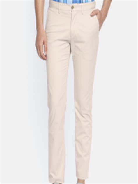 Buy U S Polo Assn Men Beige Slim Fit Solid Chinos Trousers For Men