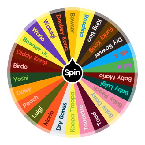 Mario Kart Wii Characters | Spin The Wheel App