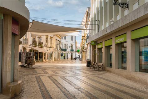 Street Atmosphere In The Pedestrian Streets Of Faro Editorial Image