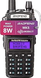 Amazon Mirkit Baofeng Uv Mk W Max Power Radio De Jam N