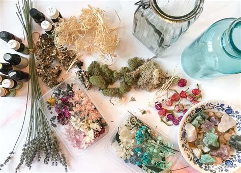 Homemade Potpourri Scent Jars Filled With Dried Botanicals