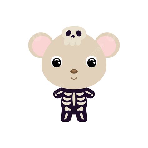 Lindo Ratoncito De Halloween Disfrazado De Esqueleto Png Niños Dibujos Animados Víspera De