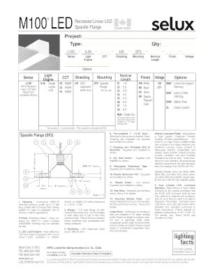 Fillable Online M Led Recessed Linear Led Spackle Flange L Sf