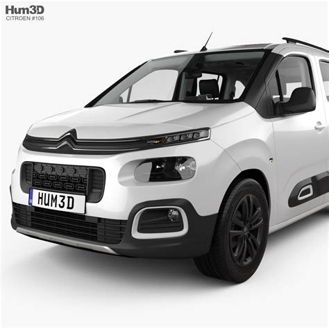 Citroen Berlingo with HQ interior 2021 3D model - Download Van on 3DModels.org