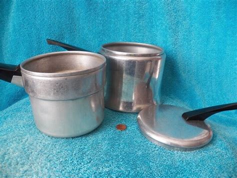 Mirro Aluminum Double Pot Boiler Quart M Vtg Piece Set