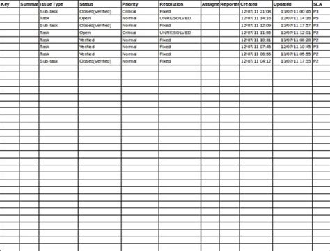 Defect Log Templates 10 Free Printable Word Excel Pdf Formats Samples Artofit