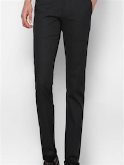 Buy Allen Solly Men Black Printed Slim Fit Trousers Trousers For Men 15707602 Myntra