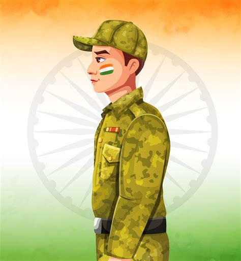 Indian Army Soldier Saluting