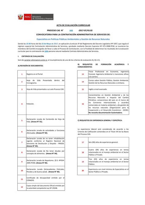 Pdf Acta De Evaluaci N Curricular Proceso Castro Simauchi Elena