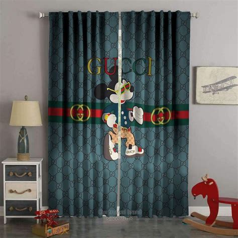 Gucci Mickey Mouse Window Curtains Hot 2023 Luxury Bedroom Living Room