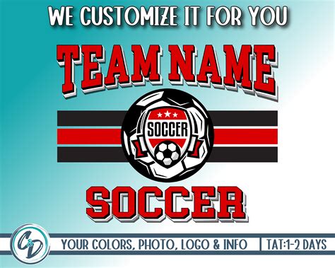 Custom Soccer Team Design, Soccer Custom Mascot PNG, Shirt Design