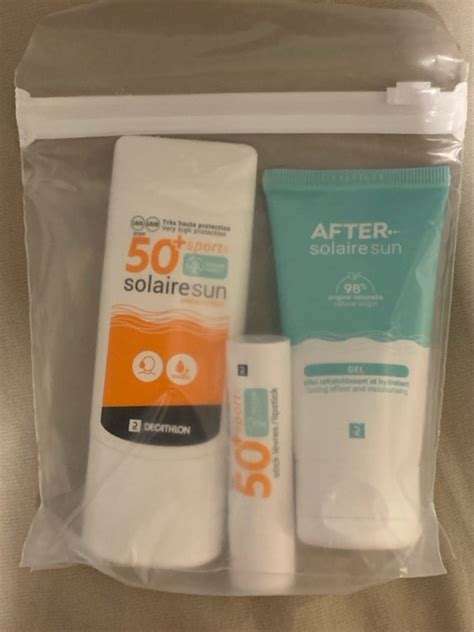 Decathlon Kit Solaire Creme Solaire Spf Stick A Levres Spf Gel