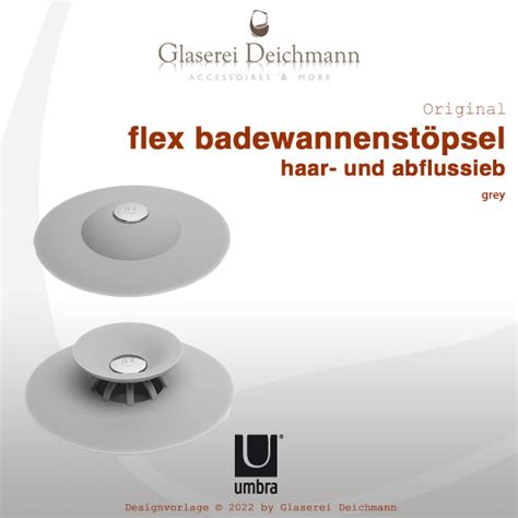 Flex Drain Hair Catcher Grey By Umbra Badewannenst Psel Und