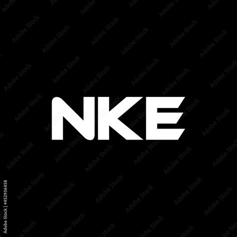 Vecteur Stock NKE Letter Logo Design With Black Background In