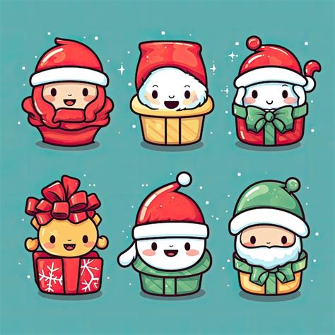 Premium Photo | Colorful and Cute Christmas Clip Art in 4K Vector