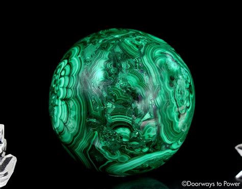 Malachite Crystal Sphere A +++ Collectors Quality - Doorways to Power