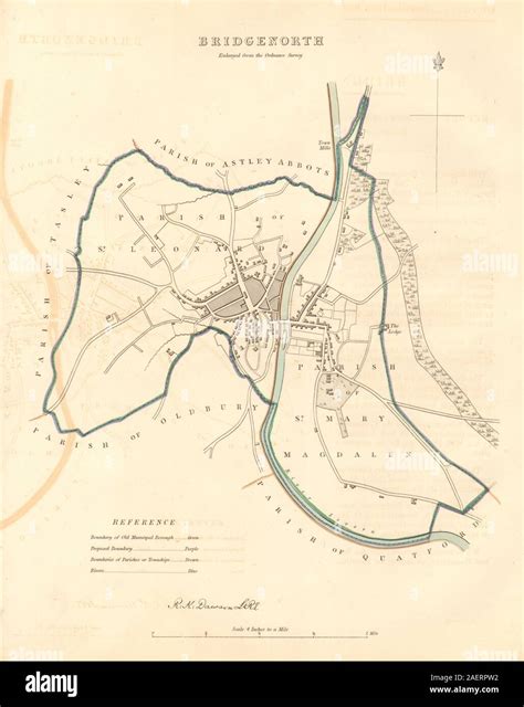 bridgnorth town map high resolution stock photography  images alamy