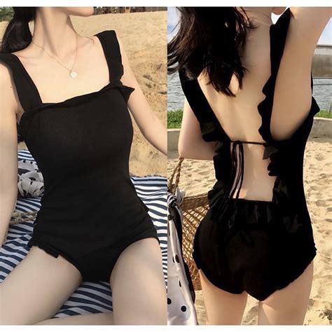Đồ bơi nữ liền mảnh dây hở lưng Bikini đi biển sexy tôn dáng Shopnabi Shopee Việt Nam