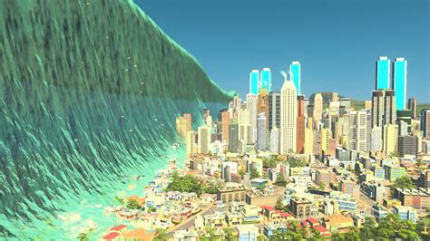 Coastal Metropolis Destroyed By Mega Tsunami Cities Skylines Tsunami