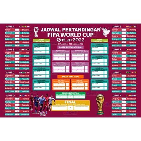 Jual Poster Jadwal Piala Dunia Qatar Shopee Indonesia