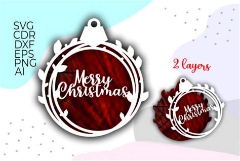 3d Merry Christmas Layered Ornaments Svg Graphic By Dianalovesdesign