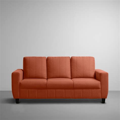 Buy Sofa Bae - 3, & 2 Seater Orange Color Sofa Set Online In India ...