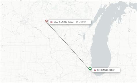 Direct (non-stop) flights from Chicago to Eau Claire - schedules ...