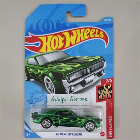 COUGAR Hotwheels Hot Wheels 68 Mercury Yugar Th Rubber Tires Hw Flames Super Treasure Hunt