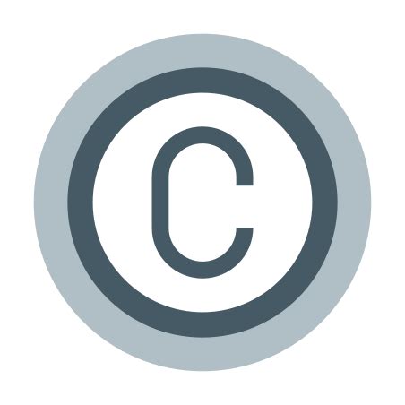 Copyright All Rights Reserved icon in Color Style