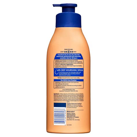 Nivea Cocoa Butter Body Lotion With Deep Nourishing Serum 169 Fl Oz