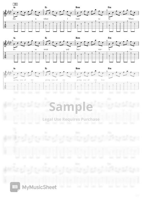 Cigarettes After Sex Heavenly Sheet Music by WOORAM 기타선생