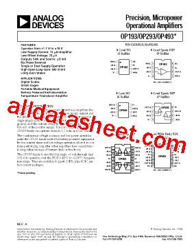 Op Es Reel Datasheet Pdf Analog Devices