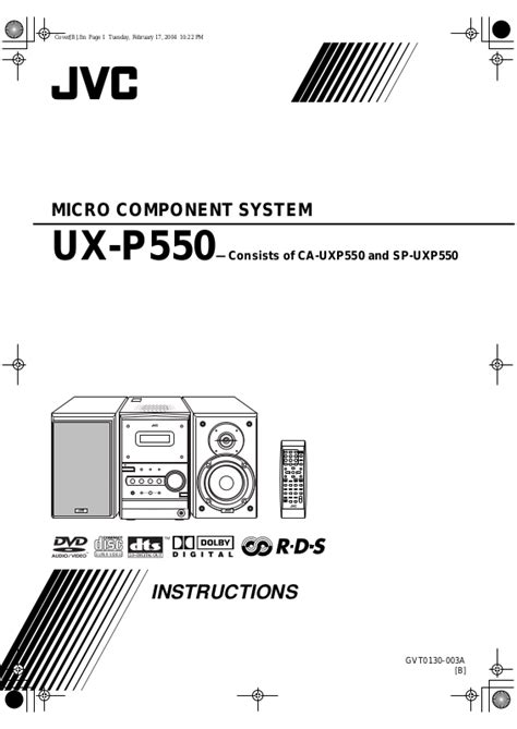 Jvc Ux P550 User Manual