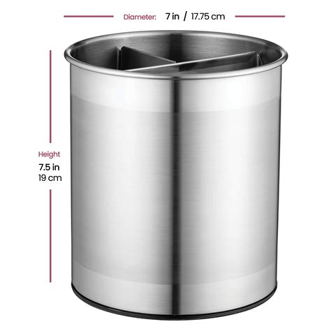 Extra Large Stainless Steel Kitchen Utensil Pot Rotating Utensil