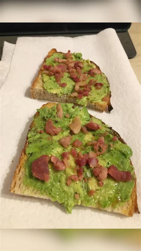 Avocado bacon toast | Avocado, Food, Toast