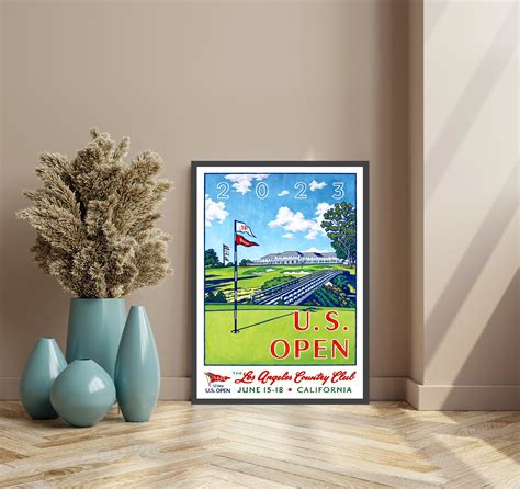 US Open 2023 Golf Poster, the Los Angles Country Club, Golf Sport Print ...