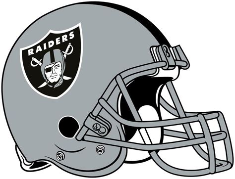 The gray helmet of the Las Vegas Raiders American football team ...