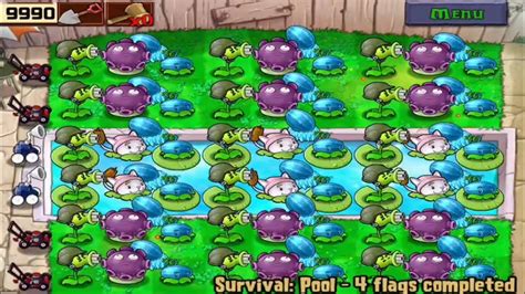 Pvz Gameplay Gatling Pea Gloom Shroom Cattail Winter Melon Vs