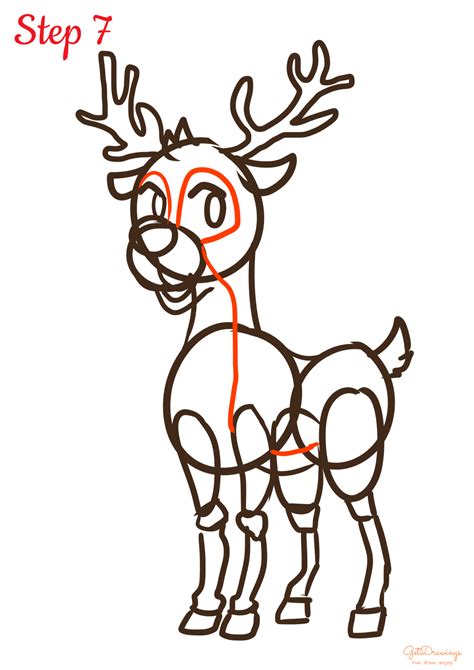 How To Draw A Easy Reindeer