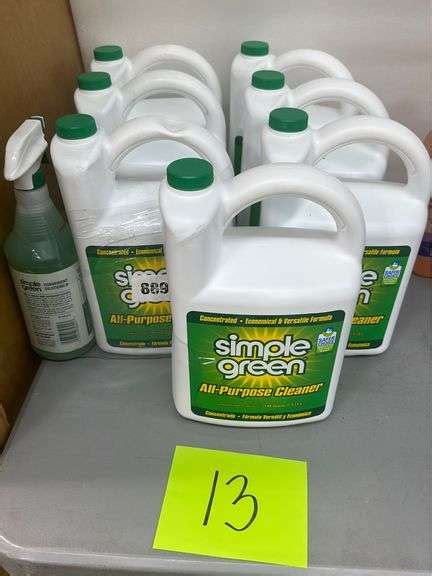 7 GALLONS OF SIMPLE GREEN ALL PURPOSE CLEANER 1 SPRAY BOTTLE