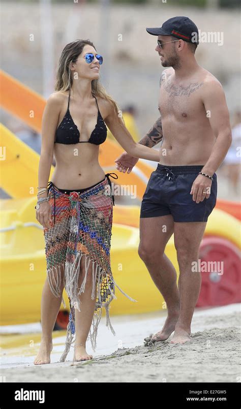 Dutch International And Galatasaray Football Star Wesley Sneijder Spotted With His Wife