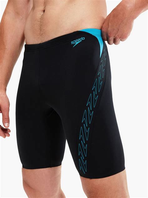 Speedo Hyper Boom Spliced Jammer Swim Shorts Blackbolt 38