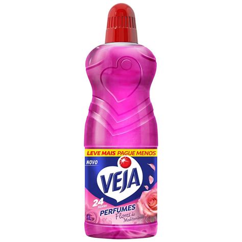 Limpador Perfumado Flores do Mediterrâneo Veja Perfumes Frasco 1l Leve