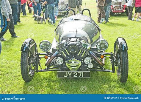 Vintage 3 Wheeler Morgan Classic Car Editorial Photo | CartoonDealer ...