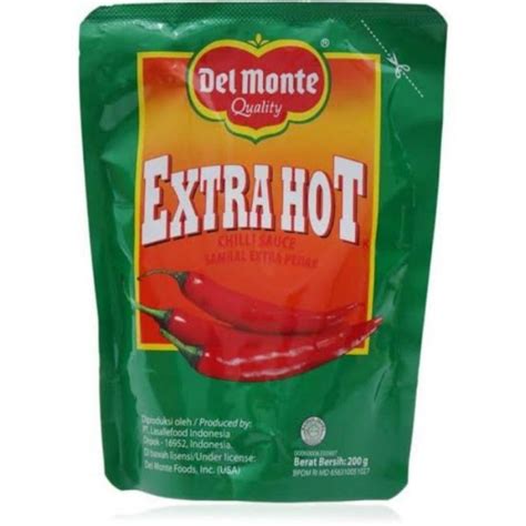 Jual Delmonte Extra Hot Refill Pouch Gr Saos Sambal Cabai Cabe Del Monte Shopee Indonesia